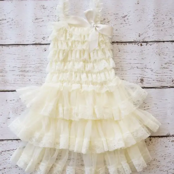 rustic ivory flower girl dresses