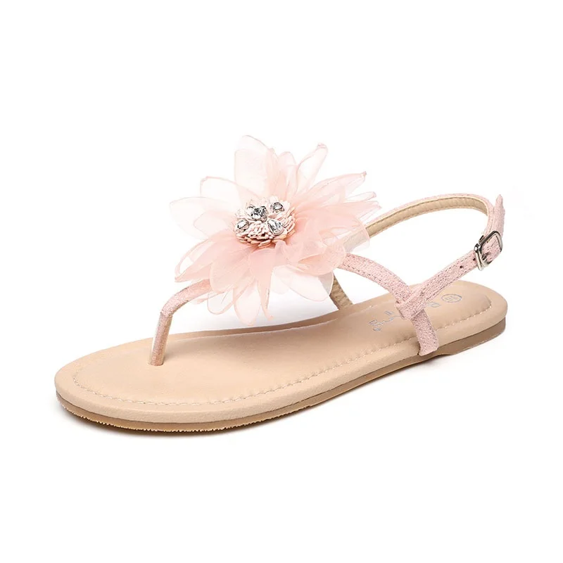 ladies pink flip flops
