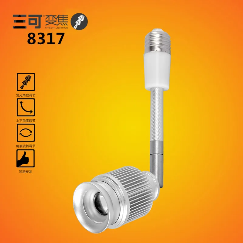 

High quality 4w COB E27 base screw focus led bulb replacement for table lamp AC110-240V