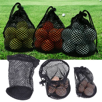 

Outdoor Sports Black Golf Net Bag Nylon Mesh Practical Accessories Storage Bag 12-16 Grain Package Without Ball