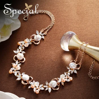 

Special Fashion Natural Sea Shell Maxi Necklace Pearls Beaded Necklaces & Pendants Wedding Bridal Jewelry Gifts for Women S1891N
