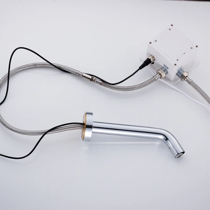 MTTUZK латунный хромированный настенный автоматический сенсорный кран для ванной умывальника бесконтактный инфракрасный кран датчик рта кран