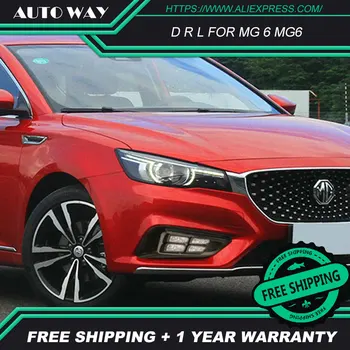 

Free shipping ! 12V 6000k LED DRL Daytime running light case for MG 6 2018 fog lamp frame MG6 Fog light Car styling