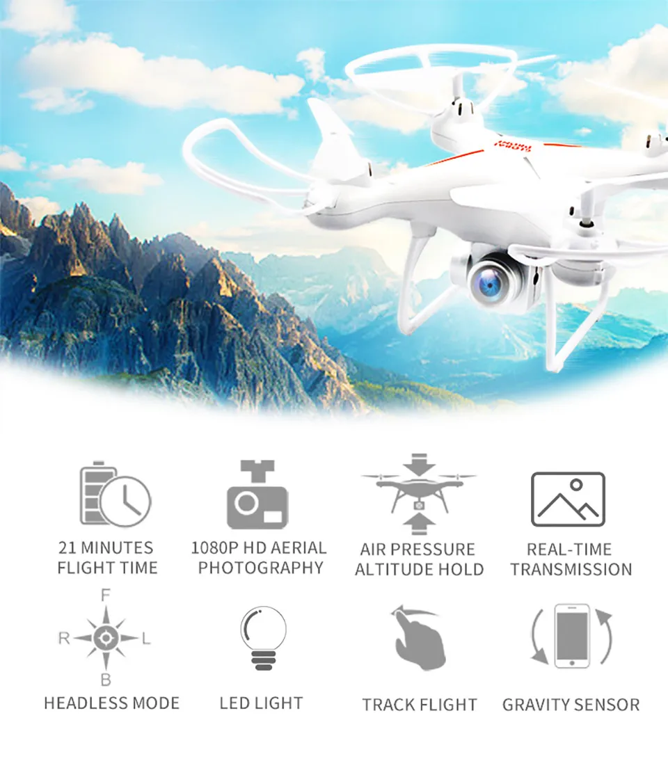 Глобальный Дрон GW26 FPV Дрон с Wi-Fi с HD 1080 P камерой Безголовый режим дистанционного управления Вертолет RC игрушки Квадрокоптер
