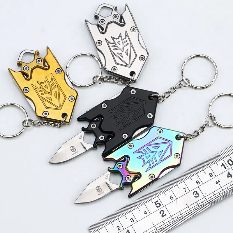 

Outdoor EDC Tool Mini Pocket Knife Multifunction Transformer Knife Keychain Tool Self Defense Survival Tool Camping Gear