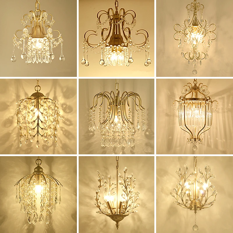 

Modern Crystal Chandelier Lighting Luxury Golden/Black Chandeliers Lamp Hanging Light Lustres De Cristal Lamp Hotel Lighting