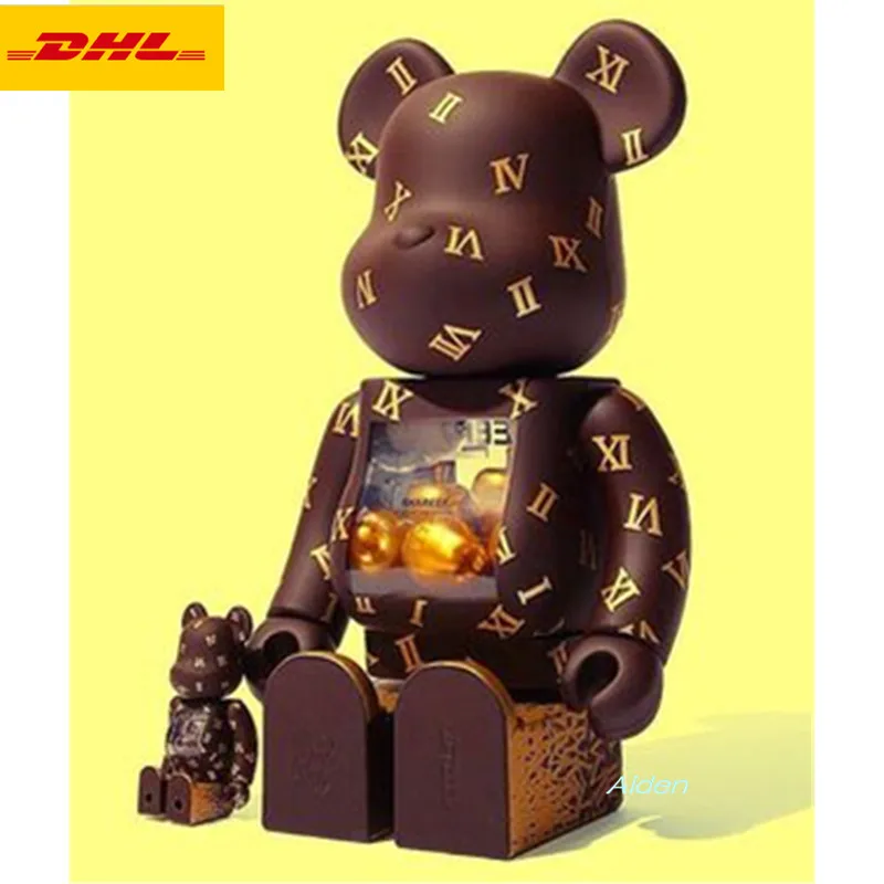 

11" Bearbrick Gloomy Kaws BB Be@rbrick 100%+400% BRIAN Original Fake BASIC ARTIST Street Art PVC Action Figure Toy BOX 28CM Z749