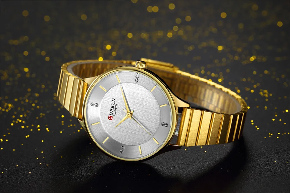 Элегантные женские часы CURREN, новые кварцевые наручные часы из нержавеющей стали, Дамская мода, женские часы с бриллиантами, Relogio Feminino 9041