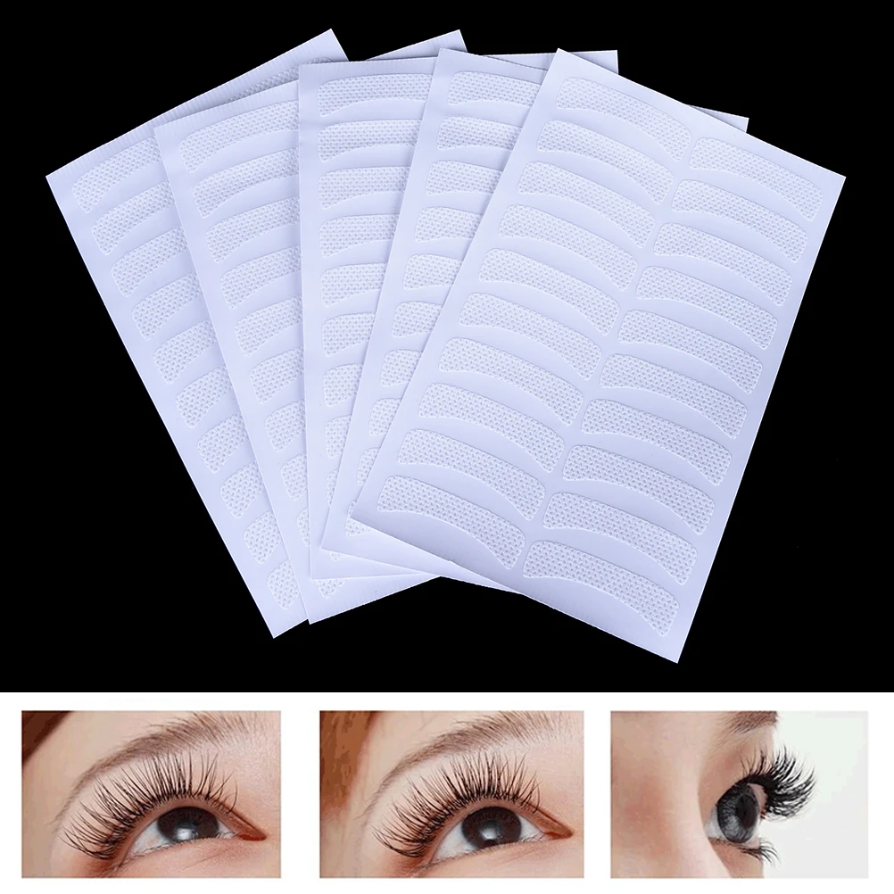 5 Sheets White Eye Eyelash Extension Fabrics Pads Stickers Patches