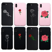 Художественный современный дизайн цветок Роза мягкий чехол для iPhone 6 6S Plus 7 8 Plus 5S SE X XS Max XR 11 Pro Max Funda Coque чехол