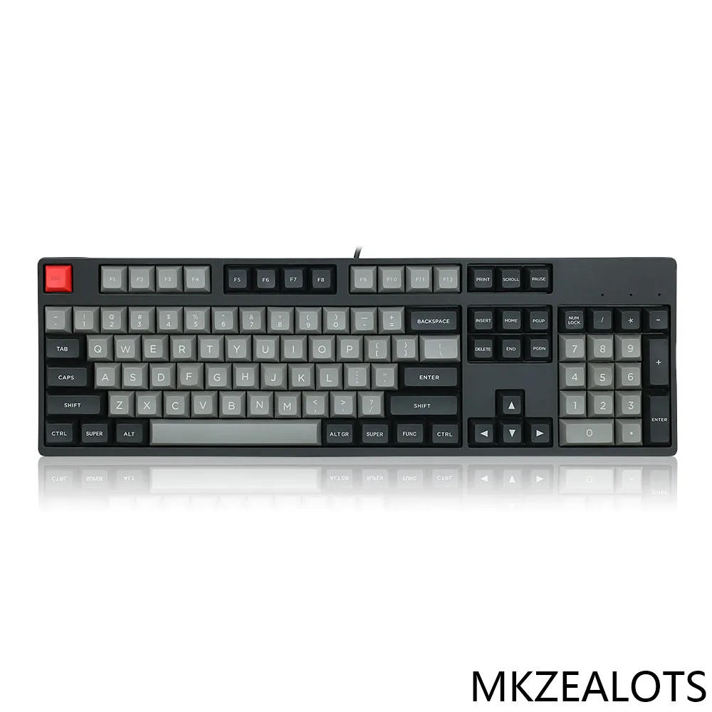 Топ Печатный dsa pbt keycap для механической клавиатуры 108 клавиш iso ключи полный набор