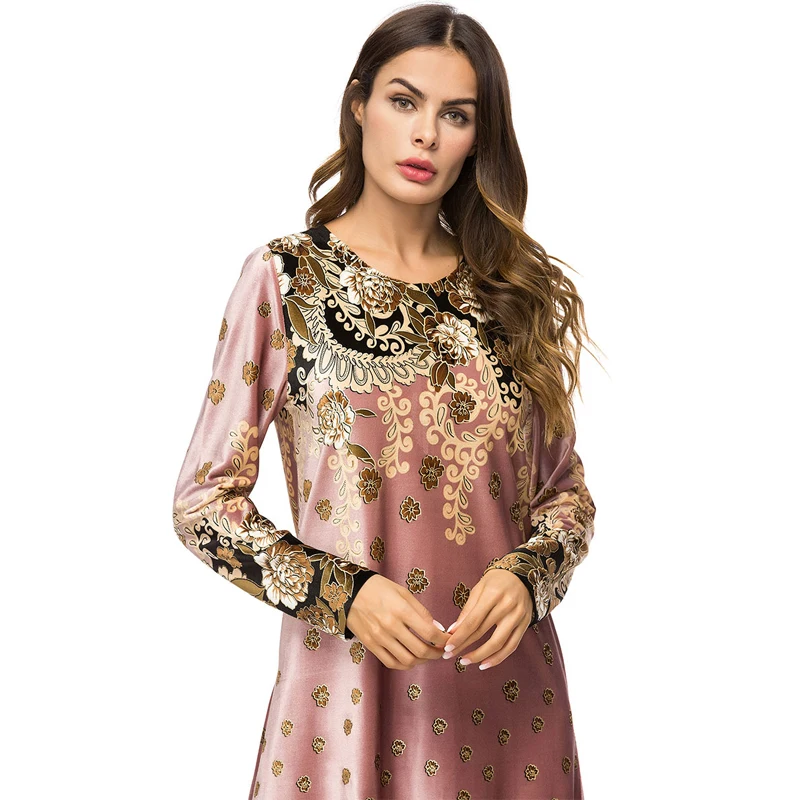 Кимоно кафтан с цветочным рисунком Abaya кимоно кардиган мусульманское платье Абая