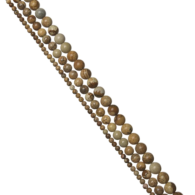 

Beautiful Picture gemstone loose beads Pick Size 10-8-4mm Making DIY jewelry Bracelet&Necklace accessories 16inch