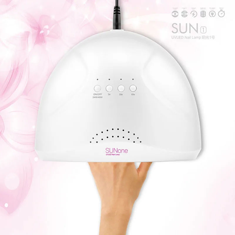 SUNone 48W/24W LED Nail Dryer Machine White Light UV Gel Curing