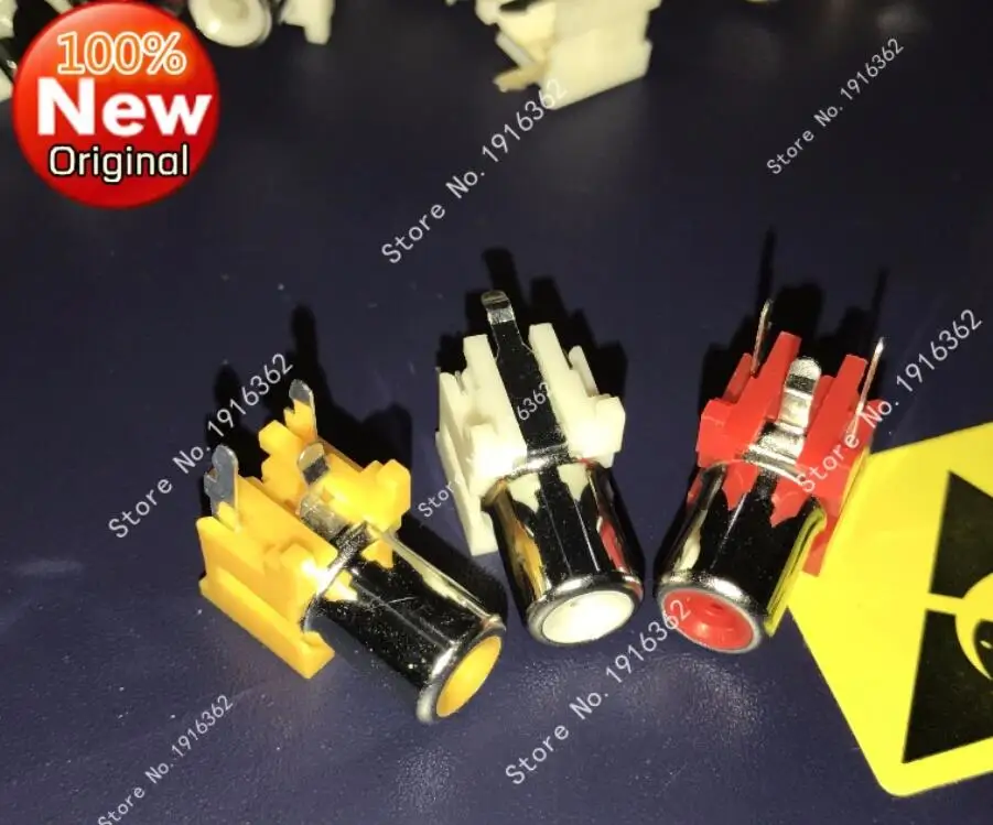 

30PCS/Lot RCA Socket/Jack Female Connector Red/White/Yellow Single hole For AV/Audio/Signal