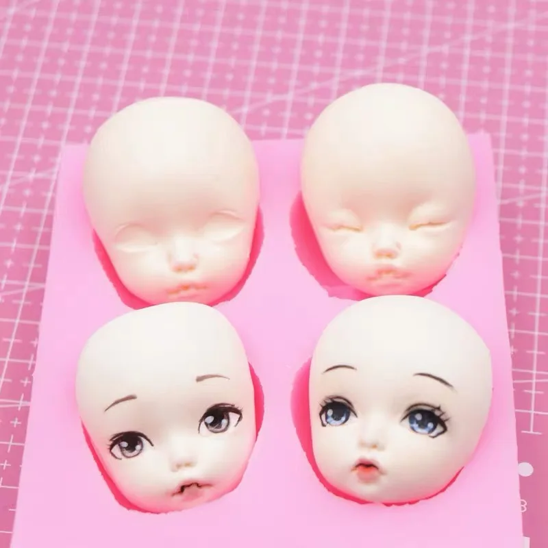 3D форма для головы куклы силиконовая глиняная BJD SD OB11 аксессуары сделай