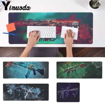 

Yinuoda New Design CS GO Games Fire Gun Beautiful Anime Mouse Mat Size for 18x22cm 20x25cm 25x29cm 30x90cm 40x90cm