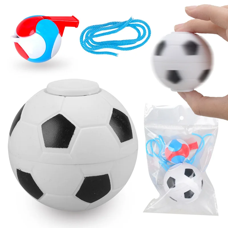Finger Rotating Football Toy with Whistle Kids Children's Day gifts