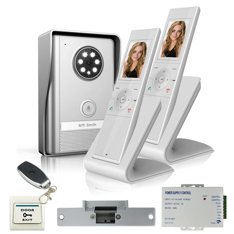 

JERUAN Home Wireless Video Door Phone with memory image function IP55 Waterproof IR Night Vision Camera kit +remote control