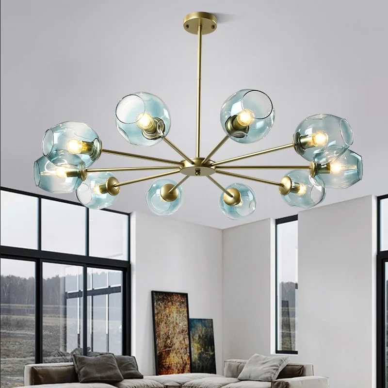 

Modern light luxury living room LED chandelier Nordic molecular magic bean postmodern light bedroom lamp Cafe restaurant lights