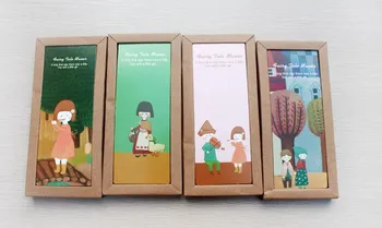 

1boxes/lot New Fashion Vintage Garden Girl design DIY Multifunction paper bookmark nice gift set