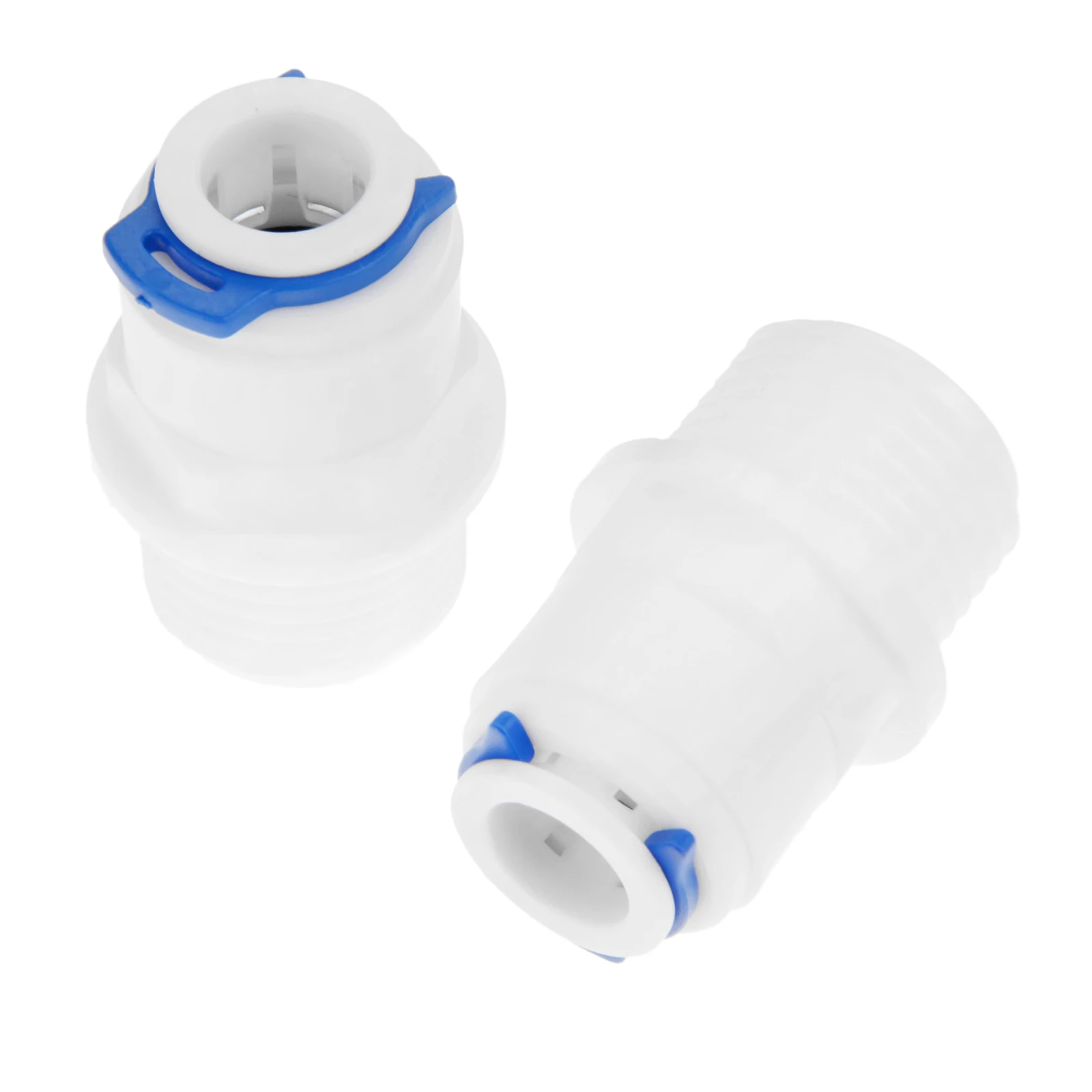 2Pcs 3/8" OD Hose RO Water Straight Pipe Fittings 1/4" 1/2" 3/8" BSP Male Plastic Straight Quick Connector System Water Purifies