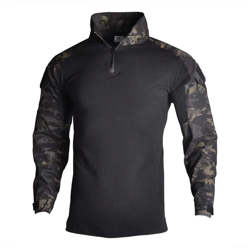 

Military Army T-Shirt Men Long Sleeve Camouflage Tactical Shirt Hunt Combat Multicam Camo Long Sleeve T Shirt