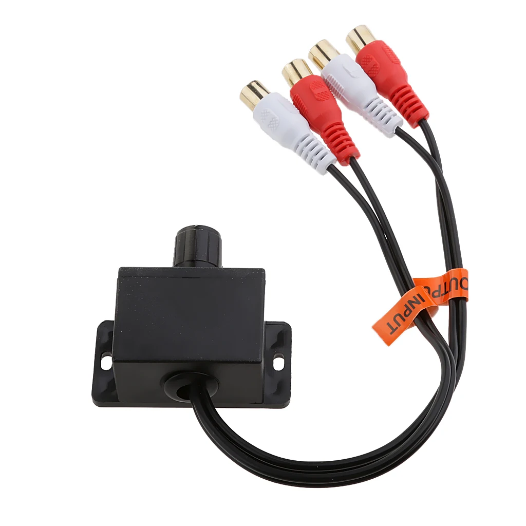 Universal Car Audio Amplifier Sound Adjuster RCA Level Remote Bass Control