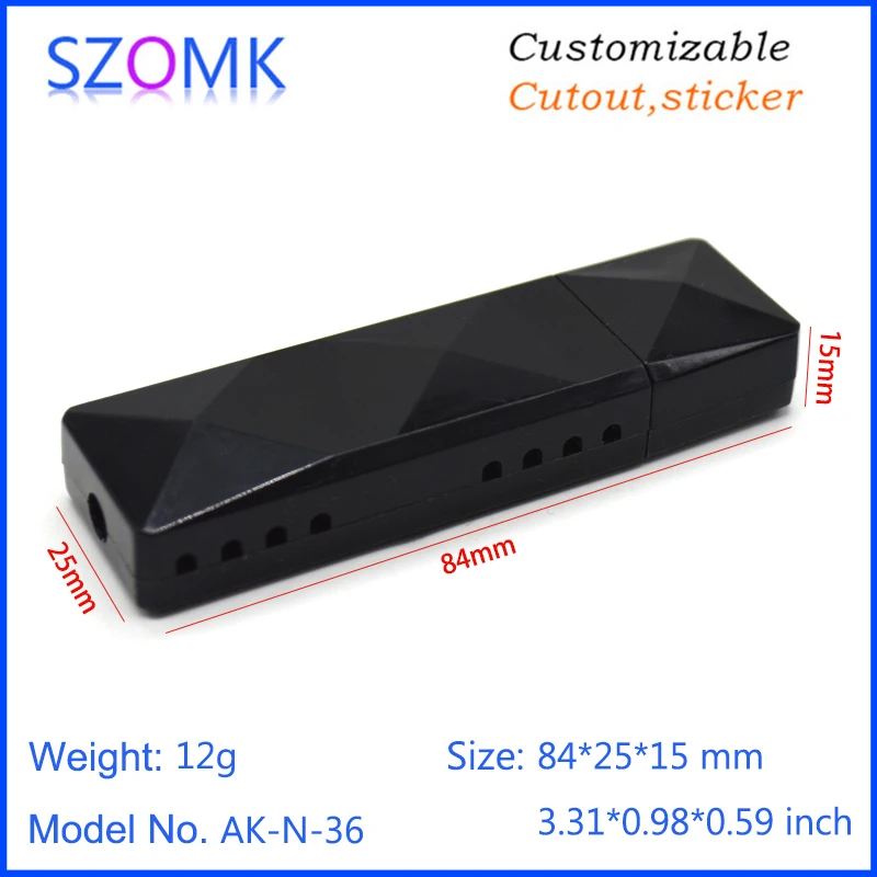 szomk plastic box for electronic project diy small usb enclosure project box plastic housing usb stick flash drive instrument case  (16)