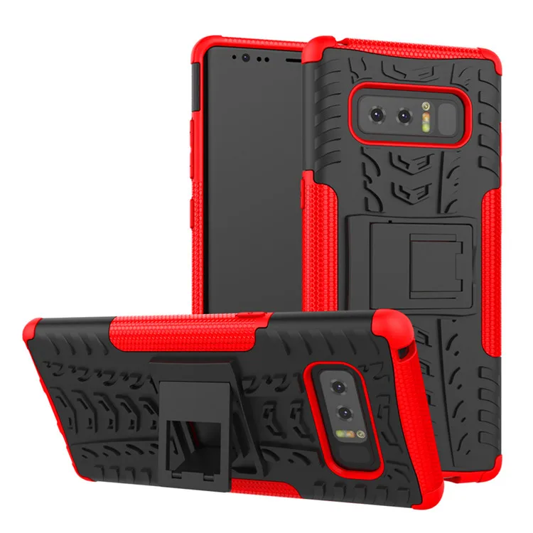 Модный нескользящий защитный чехол для samsung Galaxy Note 8 чехол heavy duty Armor Anti Knock PC+ TPU гибридные Чехлы телефонные чехлы - Цвет: red