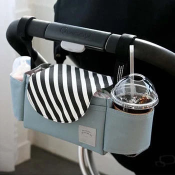 

Nappy Milk Bottle Storage Bag Trolley Mummy Accessory Bags Large Capacity Baby Stroller Hanging Bag Multi-function Diaper