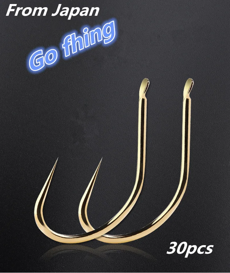 

30pcs Titanium alloy Japan Fishing Hook Barbless Golden Super hard Carp Tool Accessories Peche Snap Pesca Catfish Tackle Needles