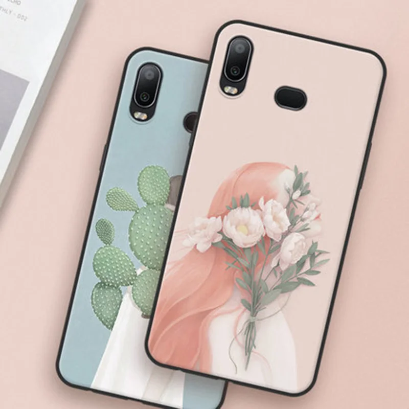 

For Samsung galaxy A6S Case Literary style soft phone Case For Samsung A6 S G6200 Cover Protection Shell SM-G6200 cover coque