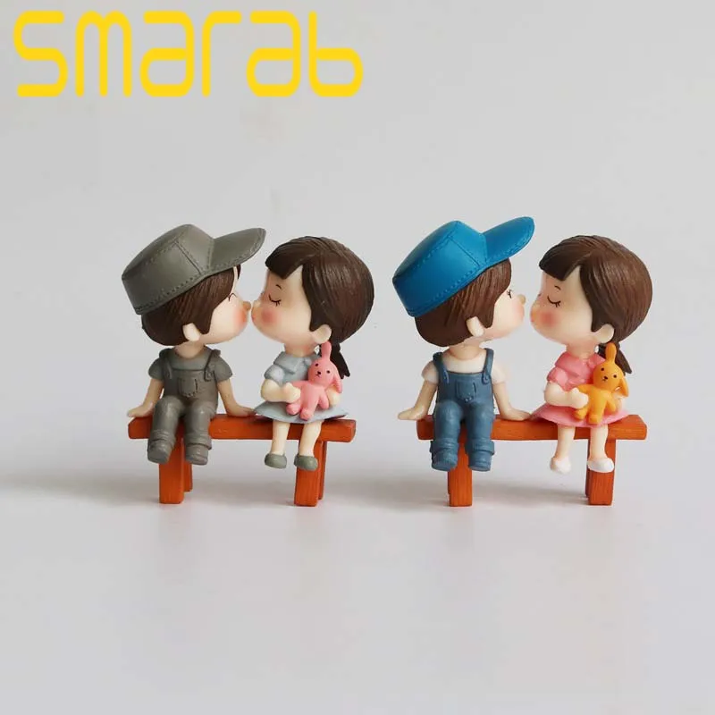 Скамейка Мужская и женская пара украшения торта пластиковые инструменты для украшения торта миниатюрный пейзаж DIY Украшение для торта