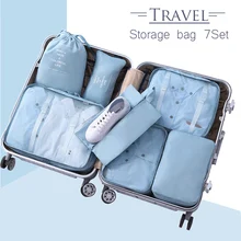 7 Pieces Bag Storage set Travel  travel Saving Space big Bags Make up organizer Home Closet Bags for Storage