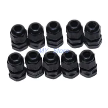 10 шт. PG7 черная Водонепроницаемая пластиковая нейлоновая кабельная втулка, коннекторы