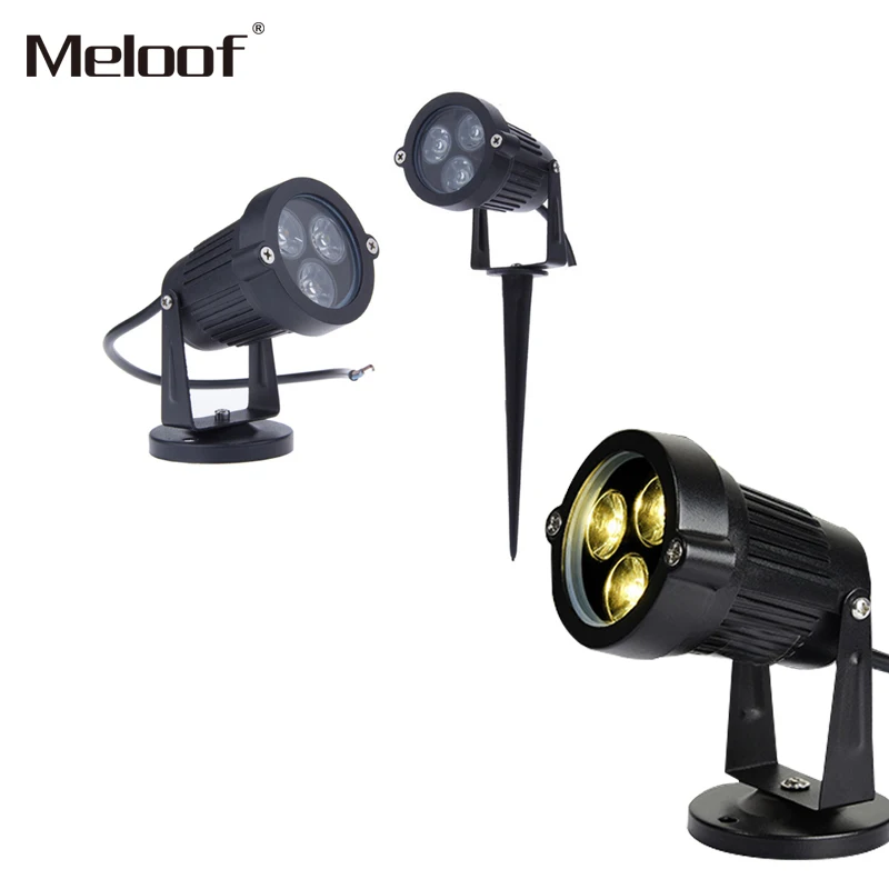 RGB Светодиодная лампа для газона, COB, 3 Вт, IP65, уличный садовый Светодиодный точечный светильник, 12 В, 110 В, 220 В, светодиодный садовый светильник, лампа для сада, дерево