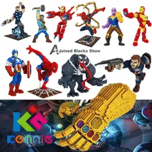 Kennie Новое поступление персональные DIY Super Heroe модель Венома Алмазные Блоки строительные игрушки фигурка для детей Подарки