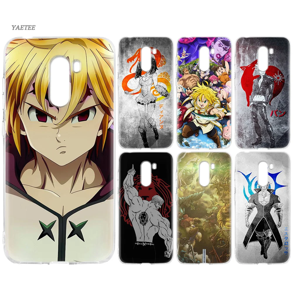 

Print Silicone Back Case For Xiaomi Pocophone F1 Mi 8 lite Play Redmi 5 Plus Note 7 6 Pro 5A 4 4X Cover Nanatsu no Taizai Seven
