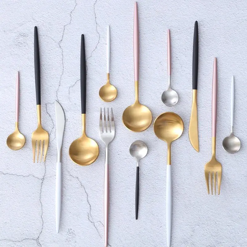 

Hoomall 6Sets/24PCs Stainless Steel Dinnerware Set Cutlery Party Tableware Western Royal Dinner Set Restaurant Kitchen Tools