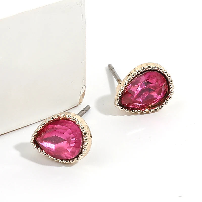 

New Fashion Gold Frame Stud earring for Women Waterdrop Earrings Female Small Earrings Woman Elegance Jewelry Wholesale Brincos