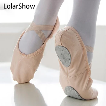 

Dance Shoes Black pleated elastic professional dancing shoes for women practice split sole adult canvas soft ballet dance shoes