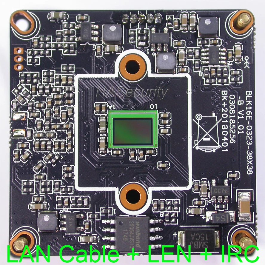 

H.265 / H.264 (1080P) 1/2.9" Sony EXmor IMX323 + Hi3516E V100 IP CCTV camera PCB board module +LAN cable +M12 1080P LENs +IRC