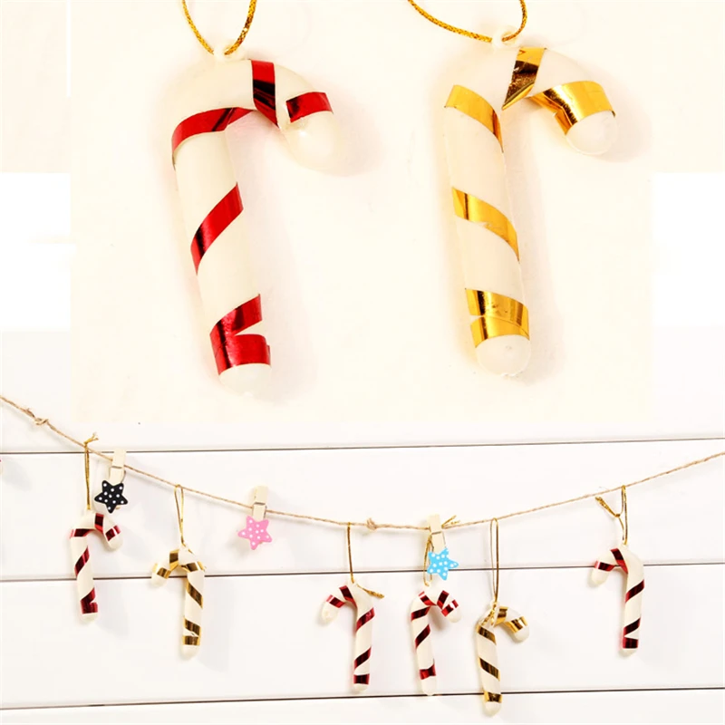 Por Plastic Candy Cane Lots From 6pcs Bag Plastic Candy Cane Ornaments Christmas Tree Hanging Decorations For Festival Party Xmas