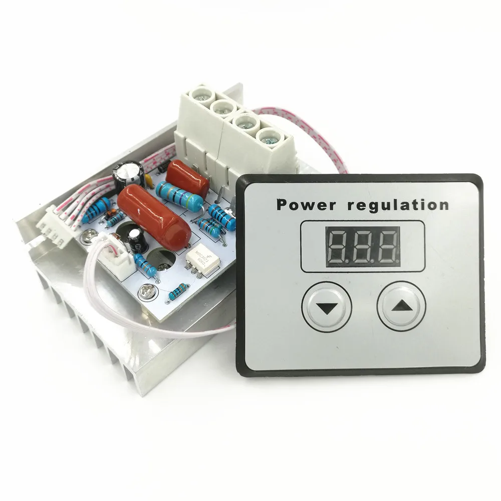 Lamp Dimmer SCR Voltage Regulator Heat Controller AC 220V Digital Voltage Regulator 80A for Motor Speed Controller 