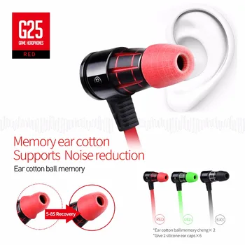 

OKCSC Noice Cancelling Chat Game Earphones With Mic PC Gaming Headset 2.2m Wire 9mm Bullet Type For Phone IOS Android Computer
