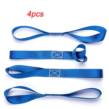 

4Pcs Soft Strap Loops Motorcycle Tie Downs Buckle Wrap Band Straps Luggage Bandage Hauling Belt Towing Ropes Rope