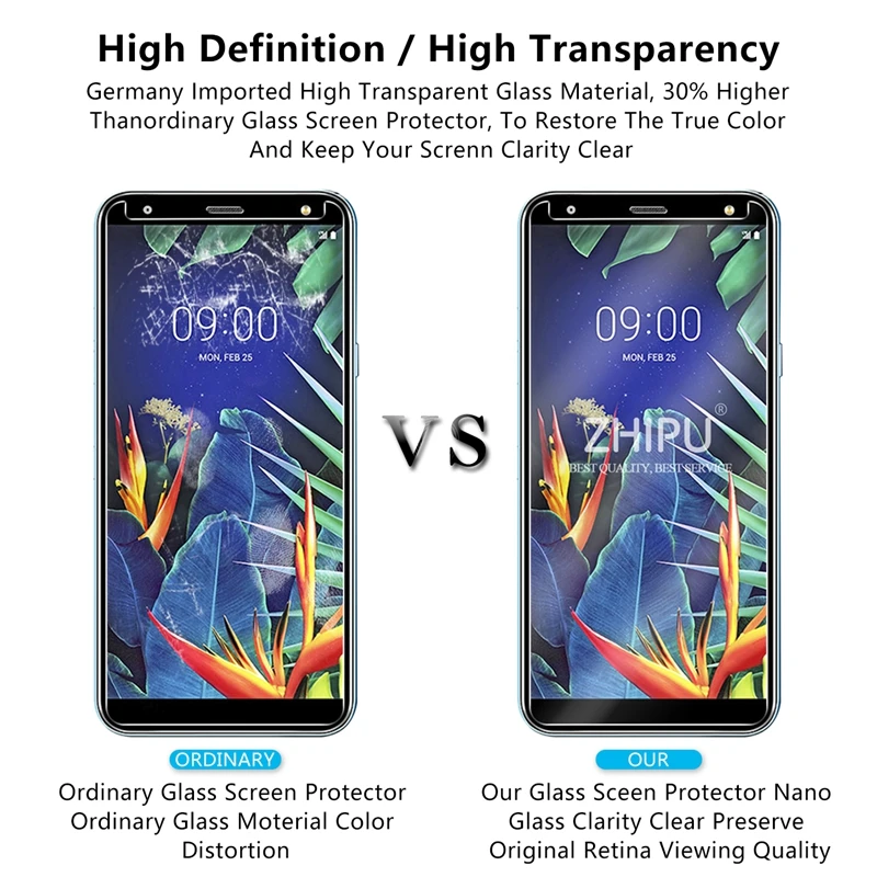 Закаленное стекло для LG K40 защитное 2.5D 9H Премиум защитная пленка|Защитные стёкла
