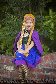 

free shipping, Crochet new Princess Anna hat Unique version of Elsa hat , Anna hat children-adult size 100% cotton - stock