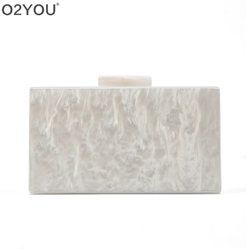 Fashion Acrylic Box Clutches Lady Beach Party Handbag Pearl White With Silver Glitter Or Gold Glitter Name Mrs Letter